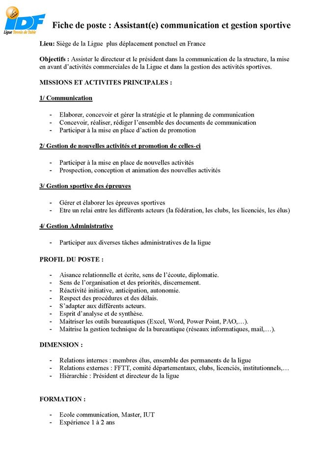 Assistant Déducation Offre Demploi Ile De France