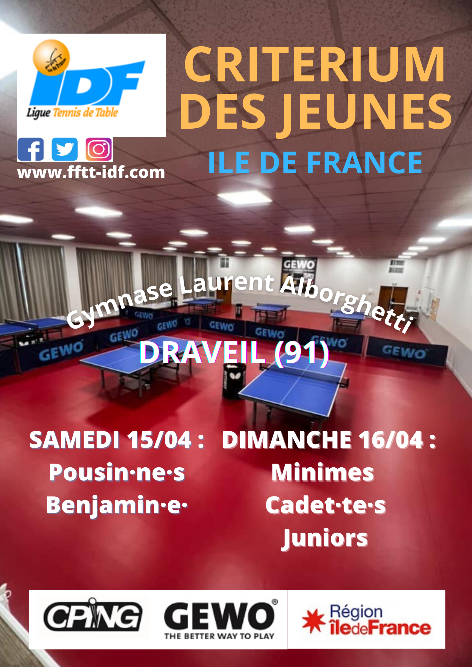 Ligue Ile De France Tennis De Table Critérium des jeunes | Ligue d'Ile de France de tennis de table